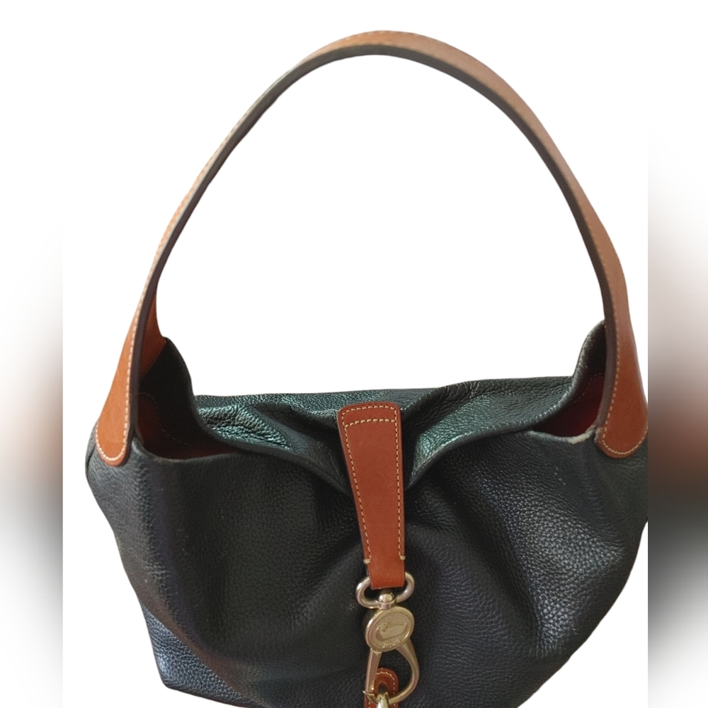 Dooney & Bourke Pebble Grain Logo Lock Shoulder Bag Hobo Purse - Picture 4 of 16